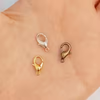 قفل طوطی(2عددی) طلایی نقره ای برنز قفل دستبند طول1سانت