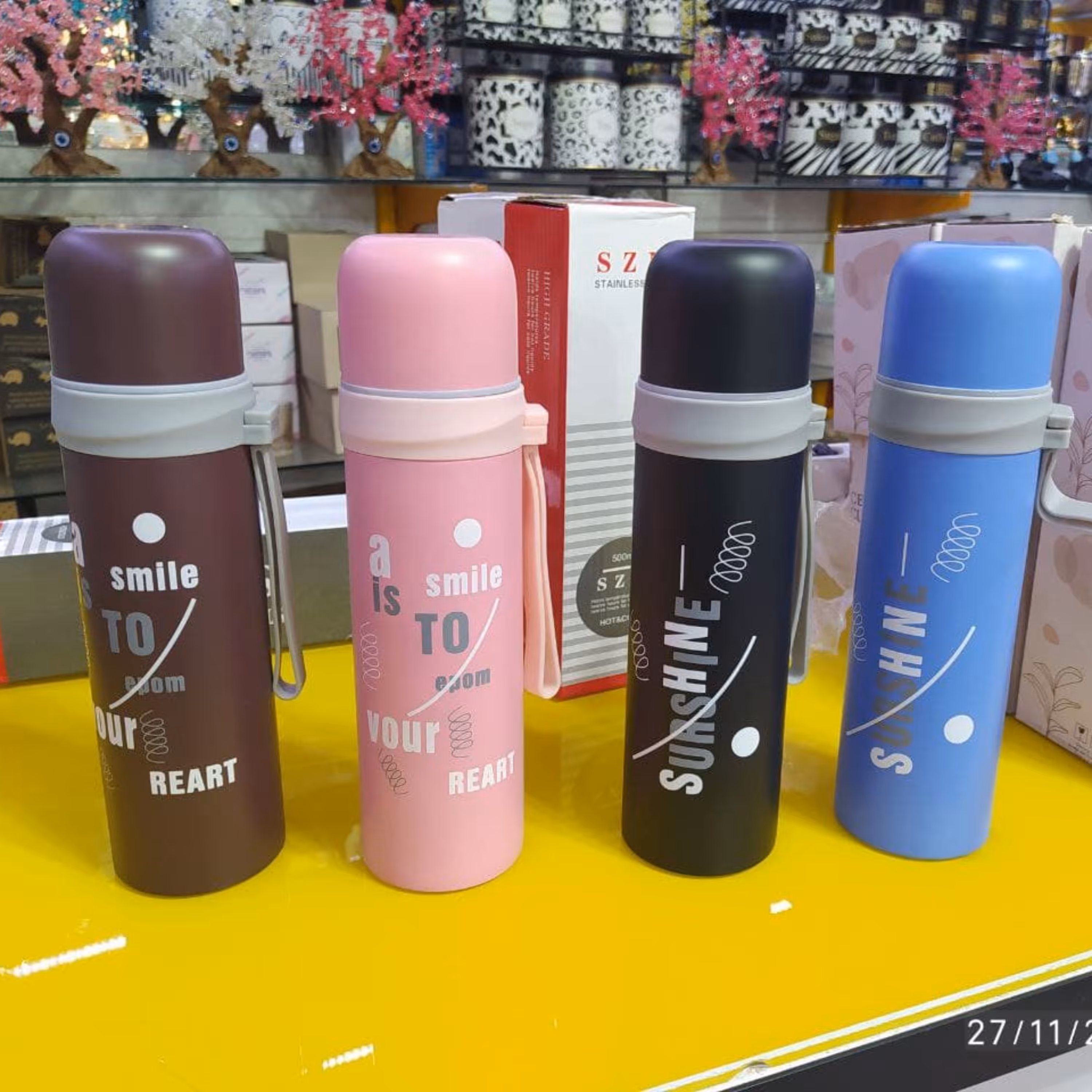 فلاسک داخل استیل بند دار خارجی 500 میل ارسال رایگان