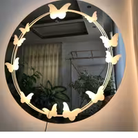 اینه بک لایت سایز شصت سانت مدل پروانه