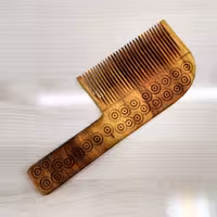 شانه چوبی دسته دار ( دست ساز ) 