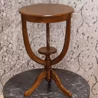 میز تلفن و خاطره گرد تمام چوب برند arastay رنگ قهوه ای با کیفیت ساخت بالا