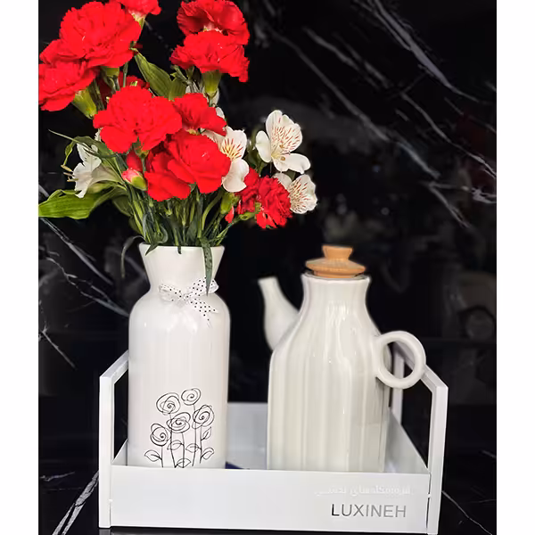 گلدان استوانه سرامیکی مدل هوم