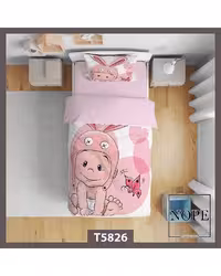 سرویس لحاف روتختی کودک یک نفره 5 تکه نوپه هوم Nopehome طرح کودکانه فانتزی کد T5826