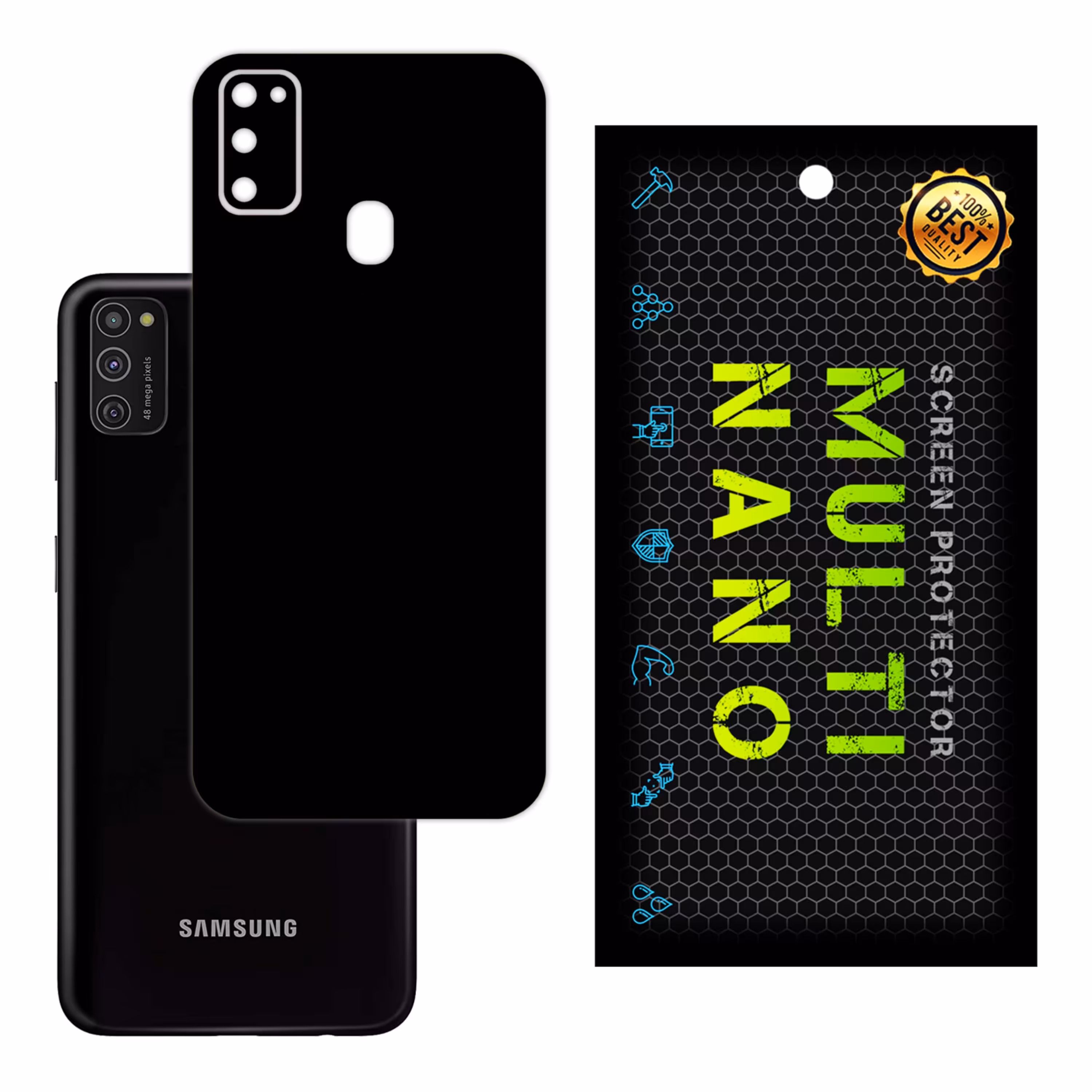 برچسب پوششی MultiNano مدل X-F1M-Black برای پشت  مویایل سامسونگ M21