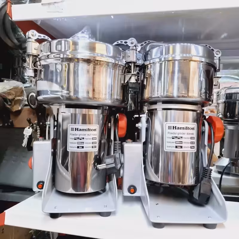 آسیاب صنعتی همیلتون 1 کیلویی 1050 گرم سیم پیچ موتور تمام مس ایتالیا 2000وات 12ماه گارانتی و ضمانت تعویض آسیاب سنگ و شیشه