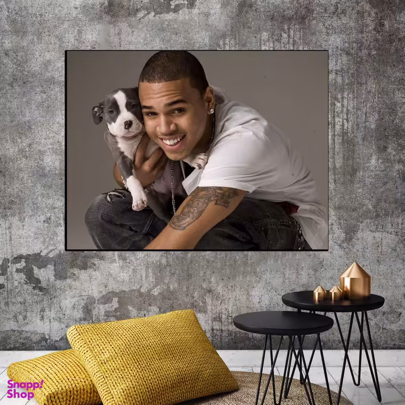 تابلو شاسی بکلیت طرح خواننده کریس براون مدل SH-S6348