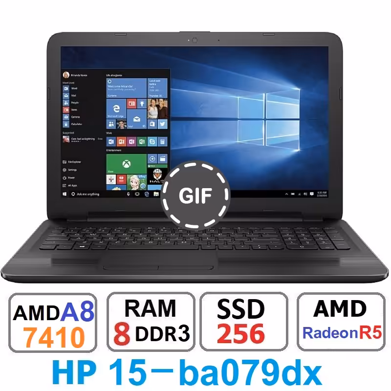 لپتاپ hp 15-ba079dx پردازنده A8-7410 رم8