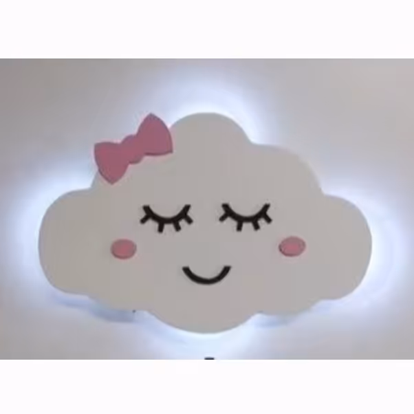 چراغ خواب کودک دیواری مدل ابر  فرشته ماه