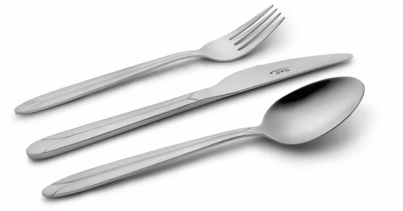 سرویس قاشق و چنگال 57 پارچه چوبی سند پلاست مدل پالرمو ناب استیل Nab Steel palermo 57 Pcs