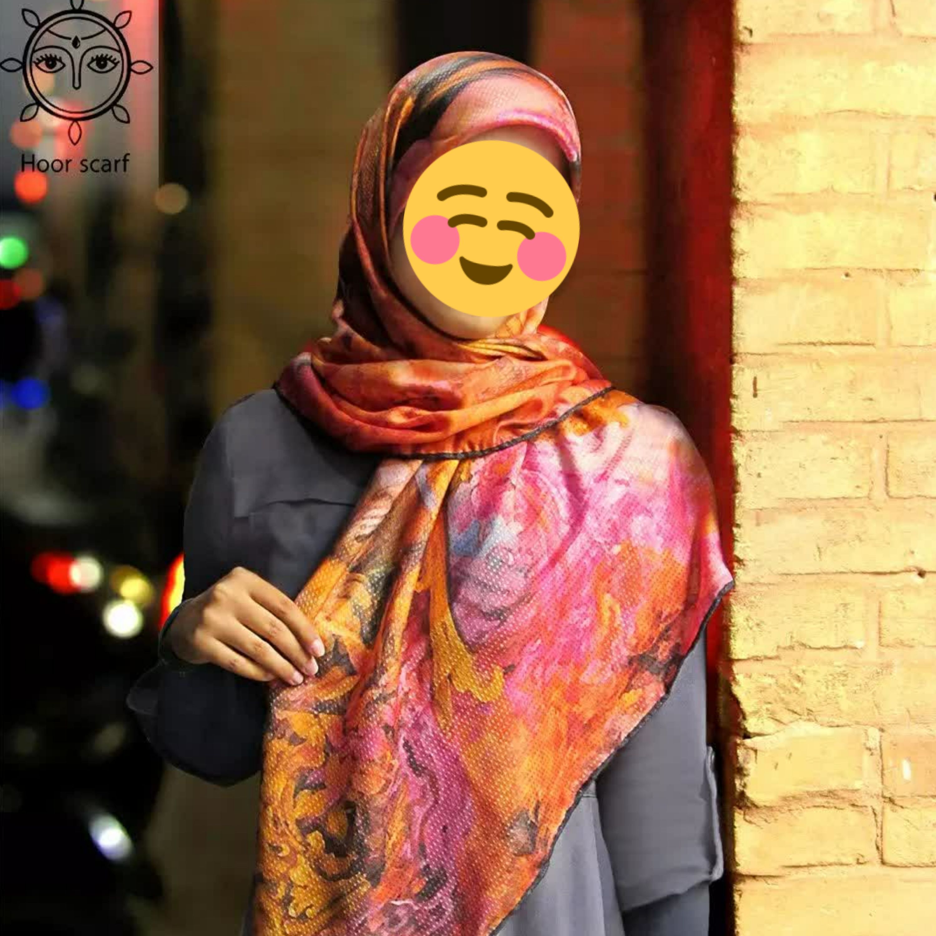 روسری نخی قواره 130 طرح فرشچیان
