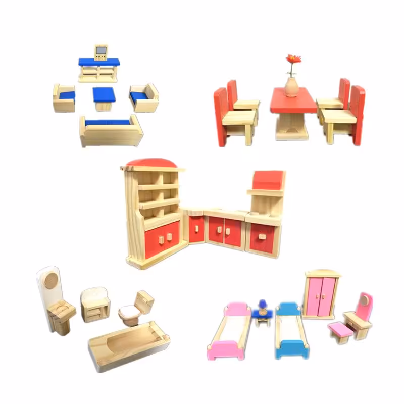 اسباب بازی چوبی ست وسایل خانه 35 تکه مدل 9831