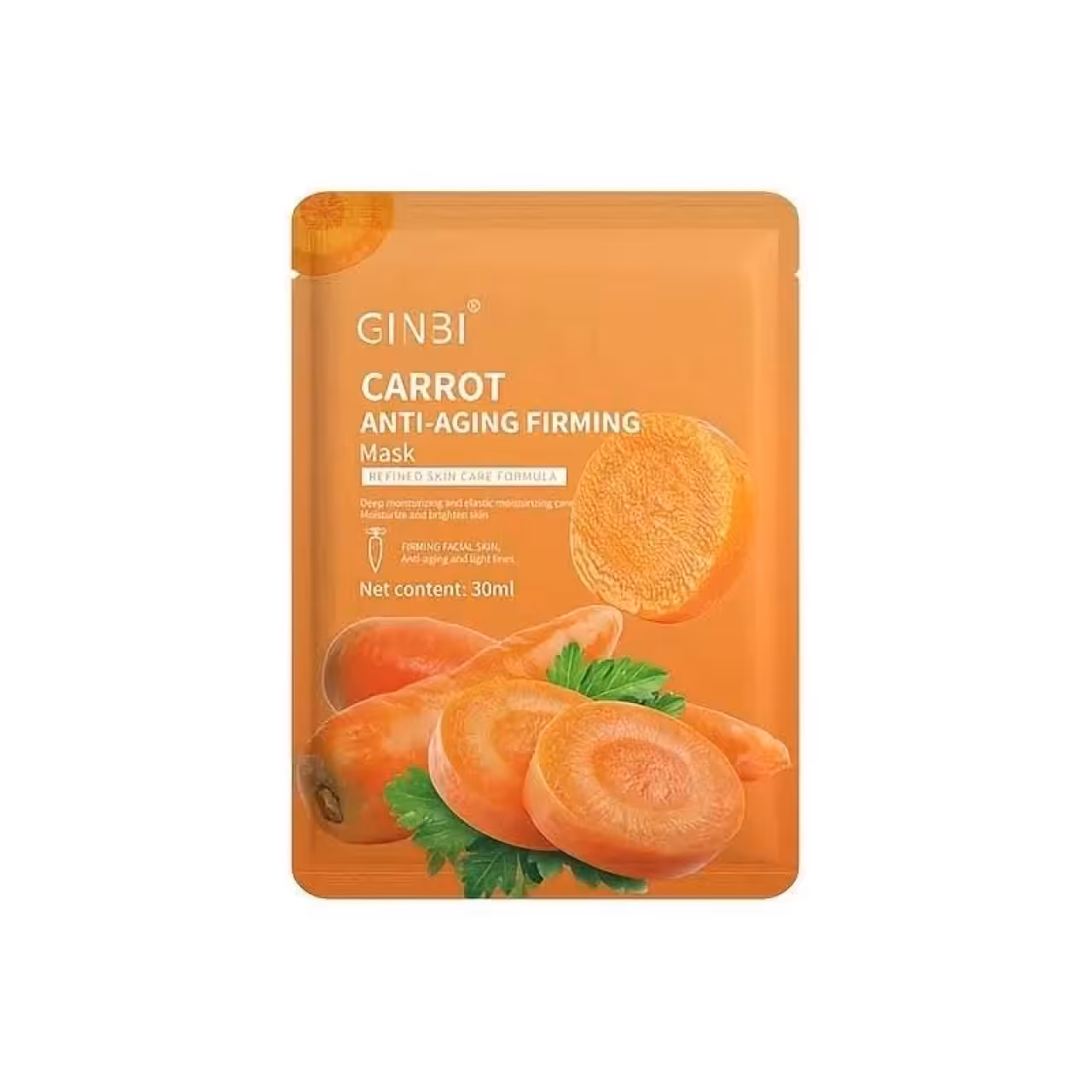 ماسک ورقه ای میوه ای عصاره هویج  مدل GINBI