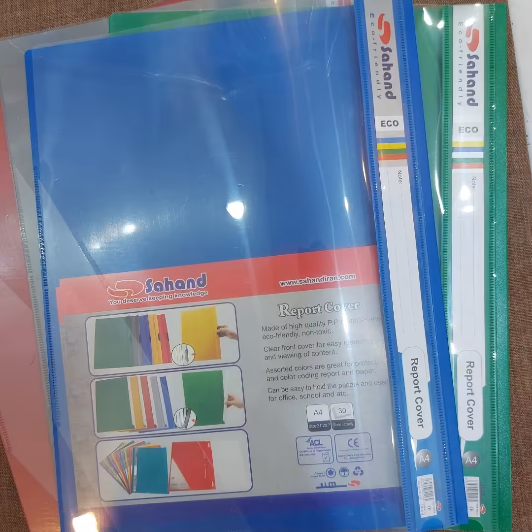 پوشه گیره دار A4 سهند آبی(3عددی)