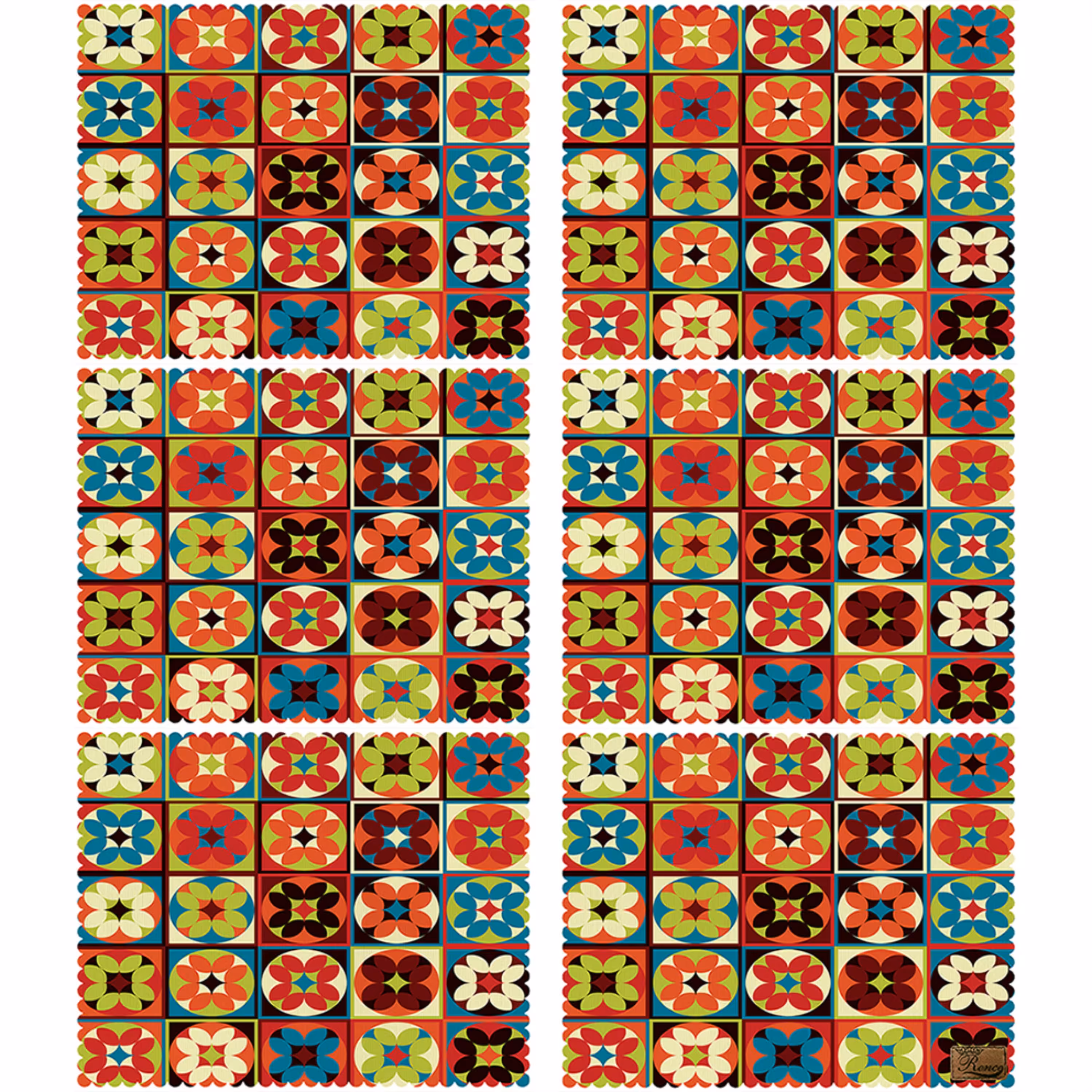 زیر بشقابی مستطیلی پارچه مخمل سایز 35 در 40 مدل U3-554 شرکت رنس