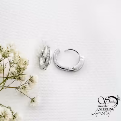 گوشواره نقره 925 عیار ساخت ایتالیا کد 16190