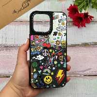 قاب گوشی iPhone 14 Pro Max آیفون اورجینال  آینه ای لوکس طرح استیکر کد 19759