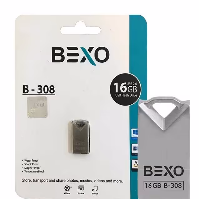 فلش بکسو مدل B-308 با ظرفیت 16 گیگابایت گارانتی 5 ساله