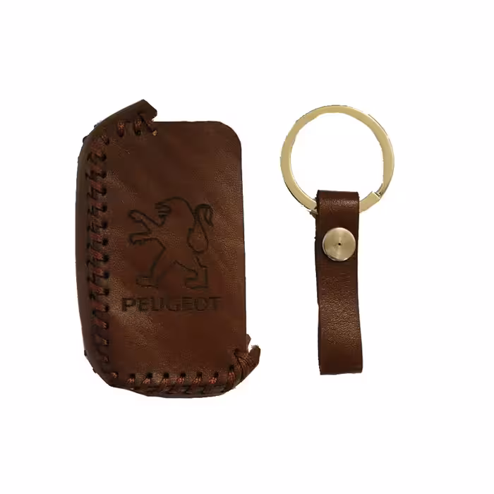 جا ریموتی و جا سوئیچی طرح پژو (چرم طبیعی و دست دوز)