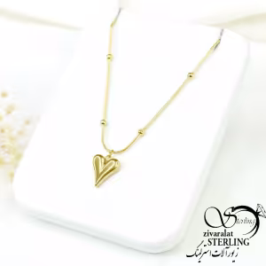 گردنبند استیل ماری و قلب کد 6669