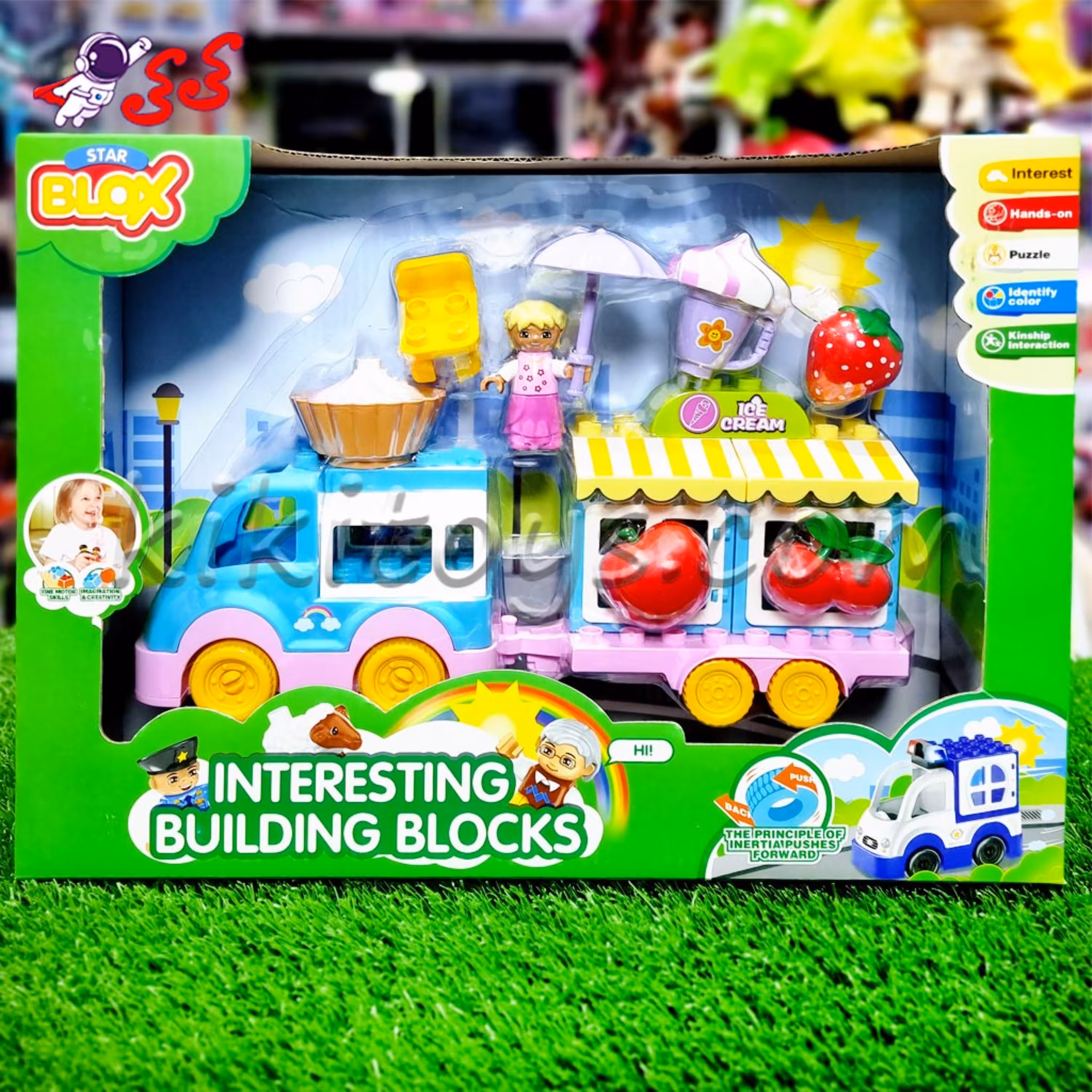 ساختنی لگو ماشین بستنی فروش دوبلو قطعه درشت اسباب بازی 3501