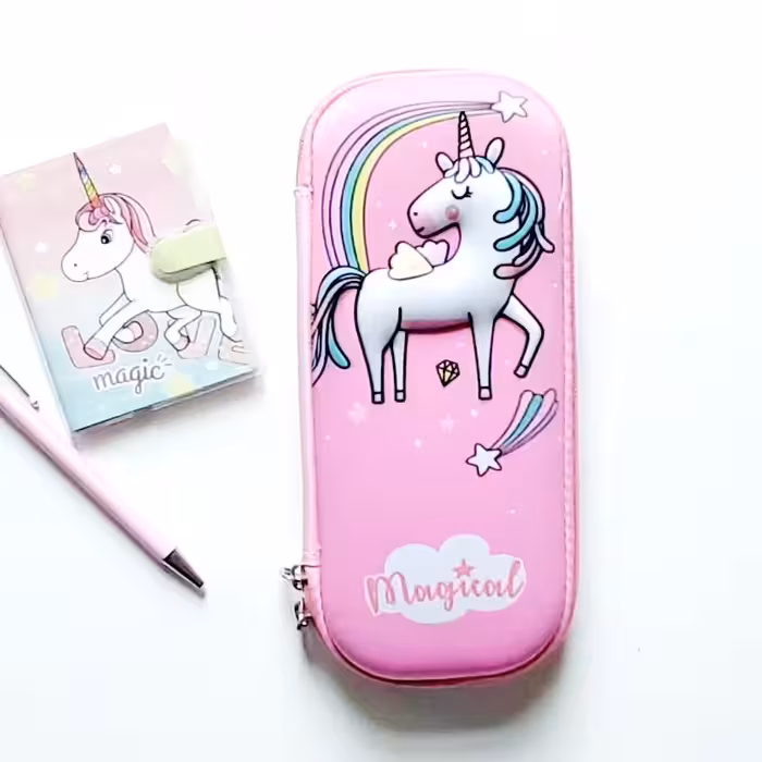 جامدادی کتابی برجسته طرح یونیکورن  جادویی 