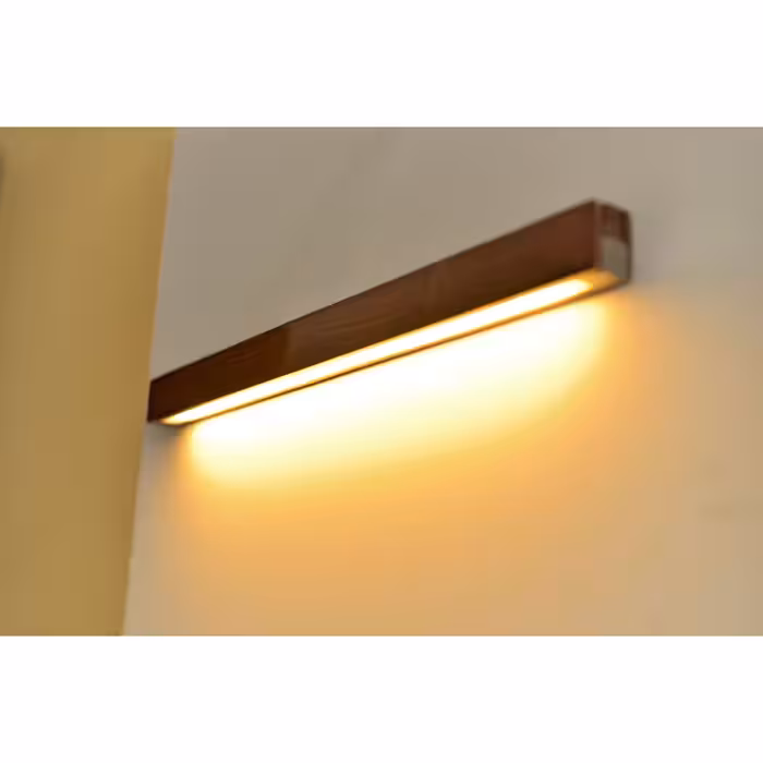 چراغ دیواری چوبی LED دار 53 سانتی مدل SW4 با روکش نیم پلی استر