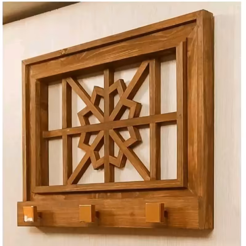 آویز  چوبی گره چینی شده ،چوب روس ، ضد آب