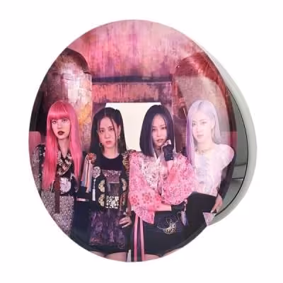 آینه جیبی خندالو طرح گروه بلک پینک Black Pink مدل تاشو کد 14529