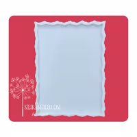 قالب رزین مدل زیرلیوانی طرح مستطیل دفرمه کد ZS1