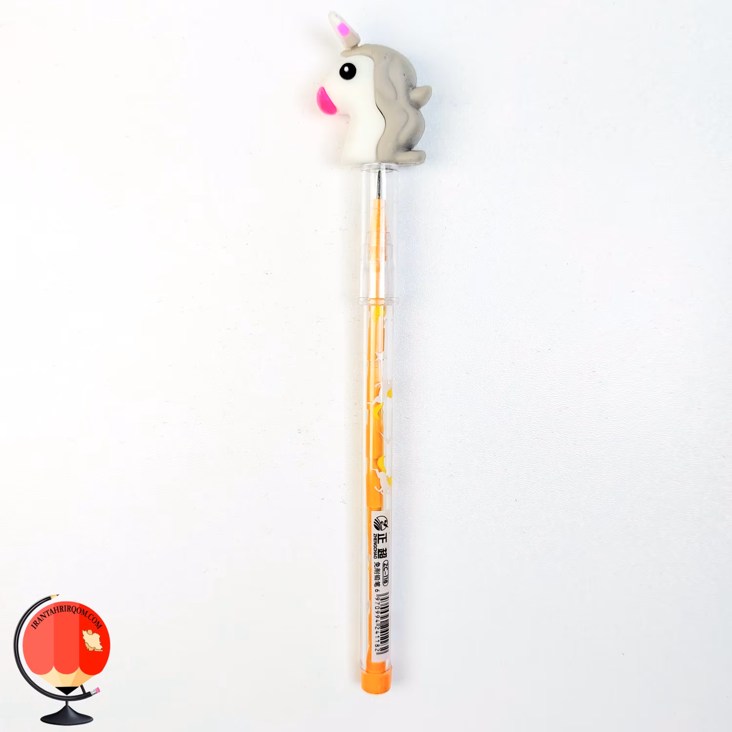 اتود فشنگی طرح اسب تک شاخ نارنجی کد 30610