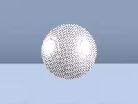 موکاپ PSD توپ فوتبال از زاویه رو به رو | گرافیک با طعم تربچه