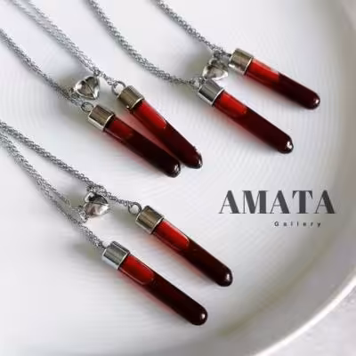 گردنبند شیشه خون (ست دونفره مگنتی)