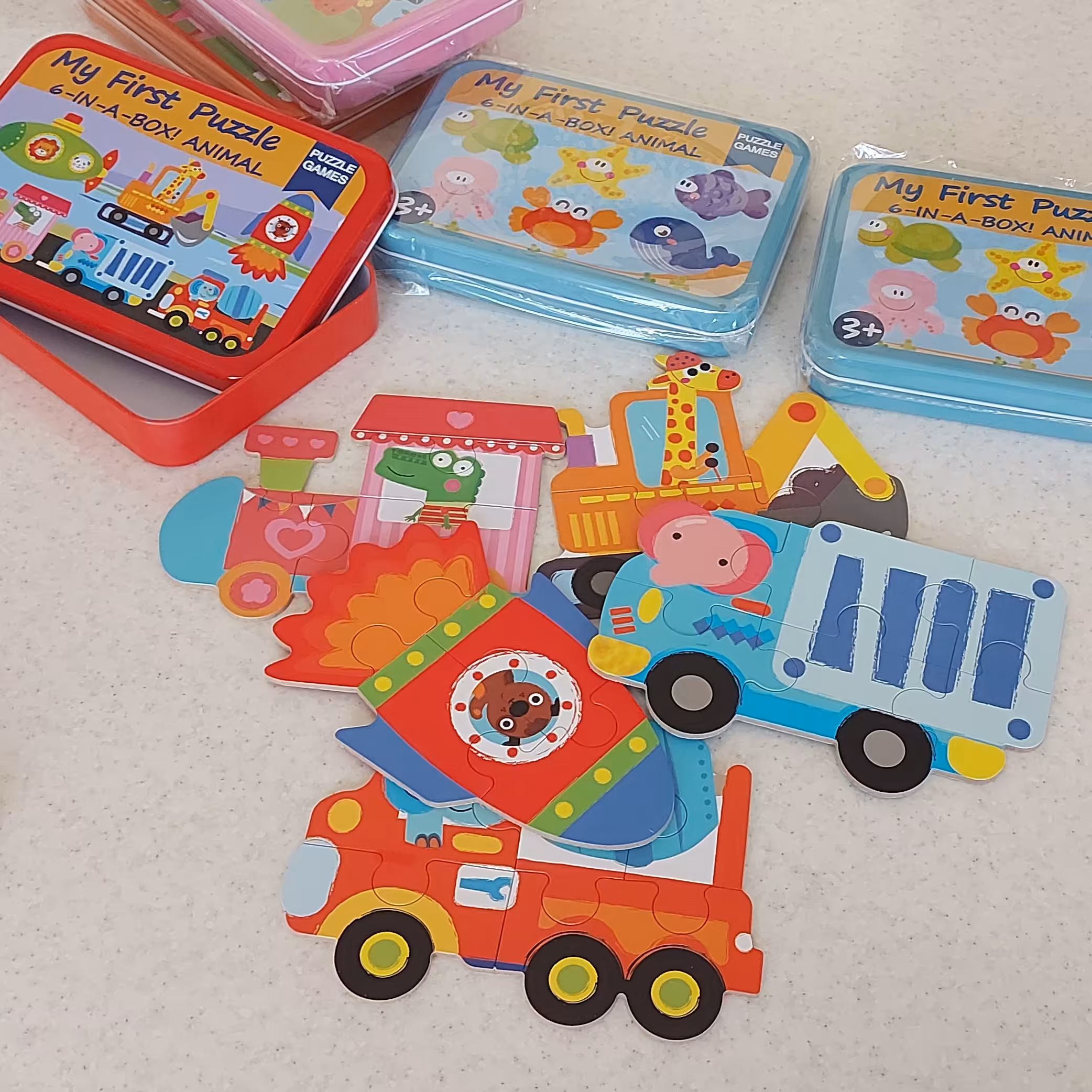 پازل چوبی جعبه فلزی موجود در چند مدل و ارسال رایگان