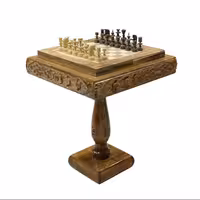 میز سه بازی دور منبت کشودار کد 2636