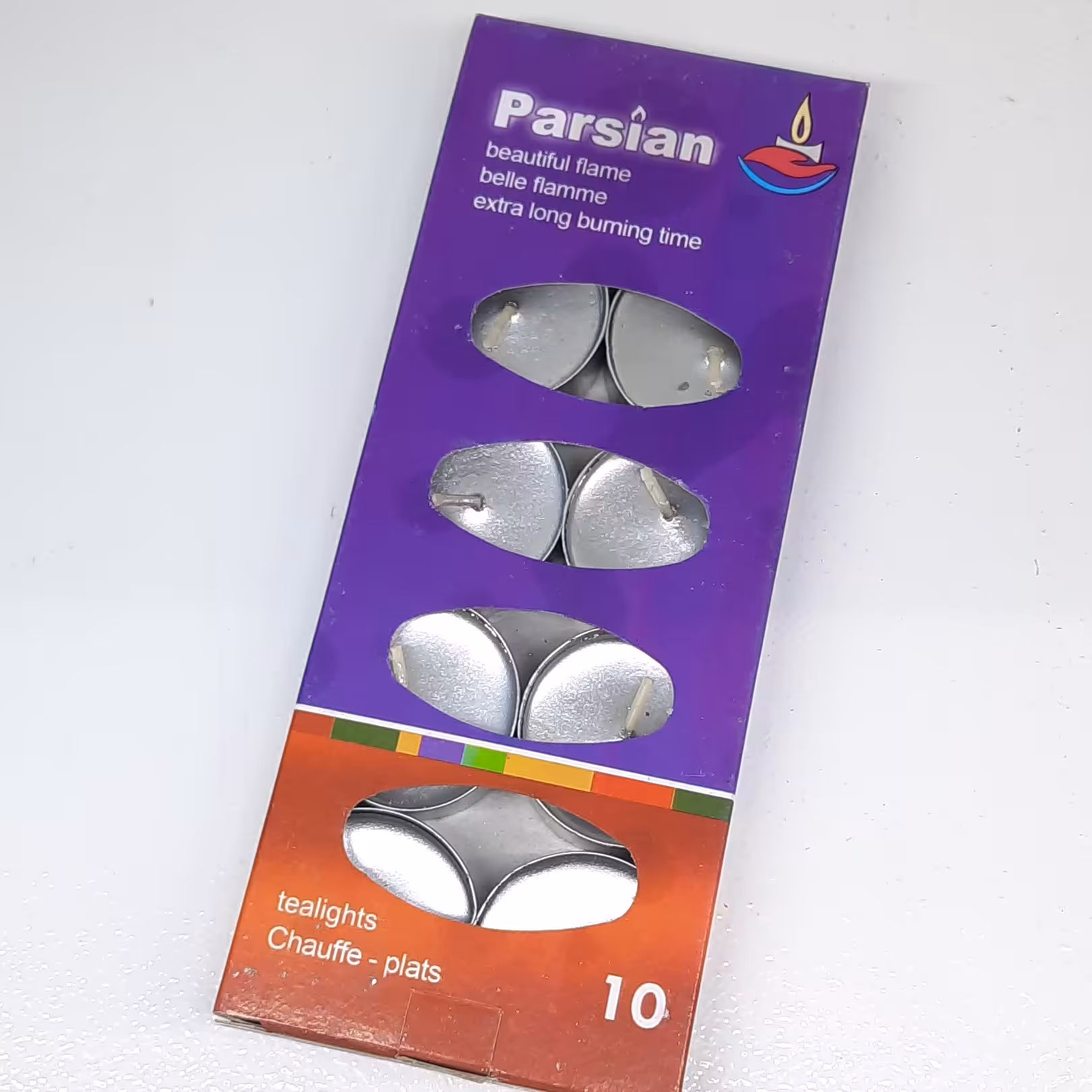 شمع وارمر 10 عددی نقره ای (3 ساعت سوز)