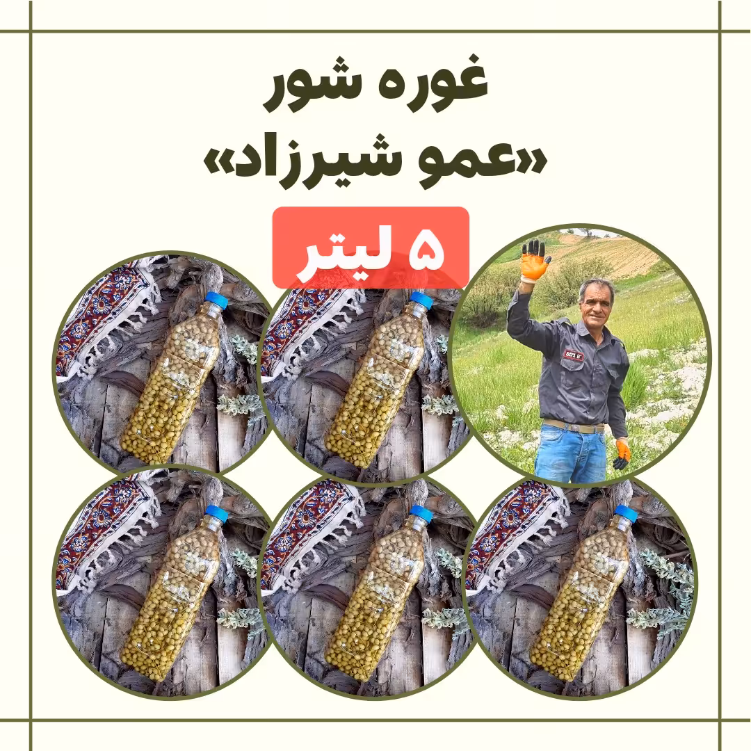 5 لیتر غوره شور  عمو شیرزاد
