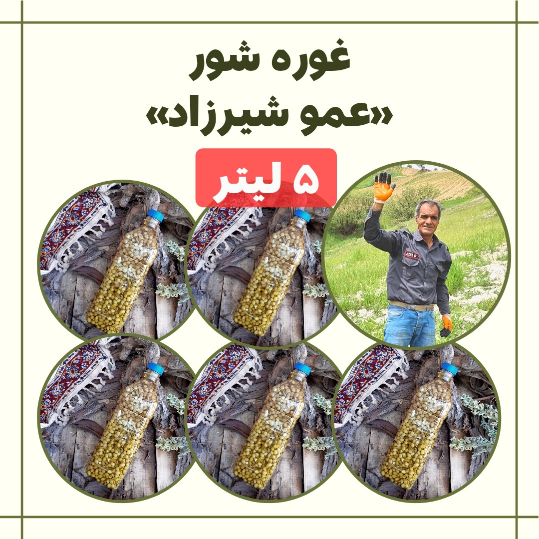 5 لیتر غوره شور  عمو شیرزاد