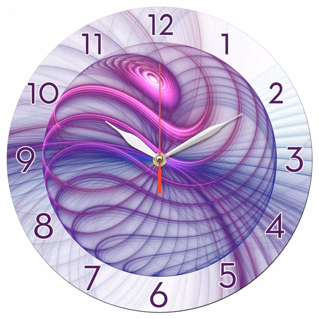 ساعت دیواری گرد مدل 1368 طرح کره انتزاعی قطر 30 سانتیمتر