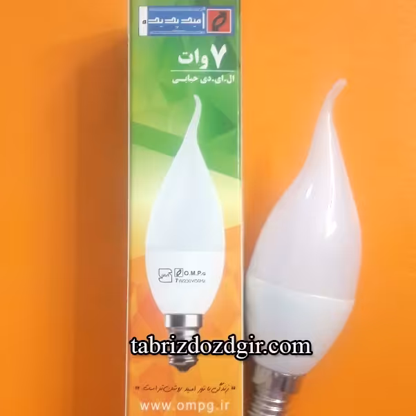 لامپ ال ای دی 7 وات اشکی دارای پلاستیک مات و نشکن