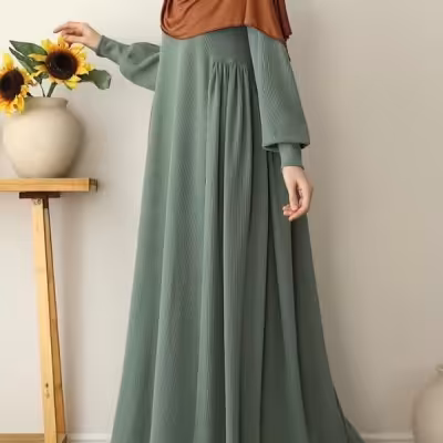 رویه زنانه مخمل مدل مانتو عبایی چین دار مخمل کبریتی درشت