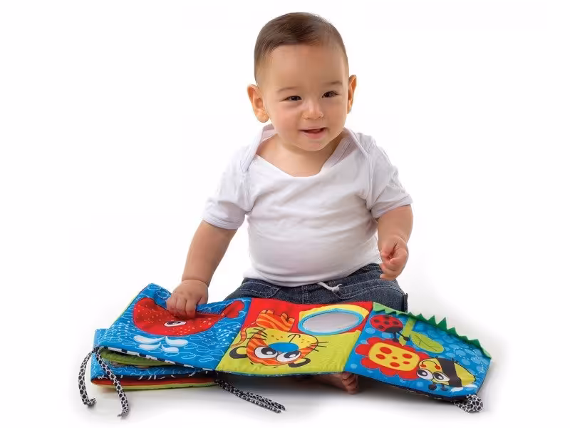 آویز تخت کتابچه پارچه ای کودک  playgro مدل 183444