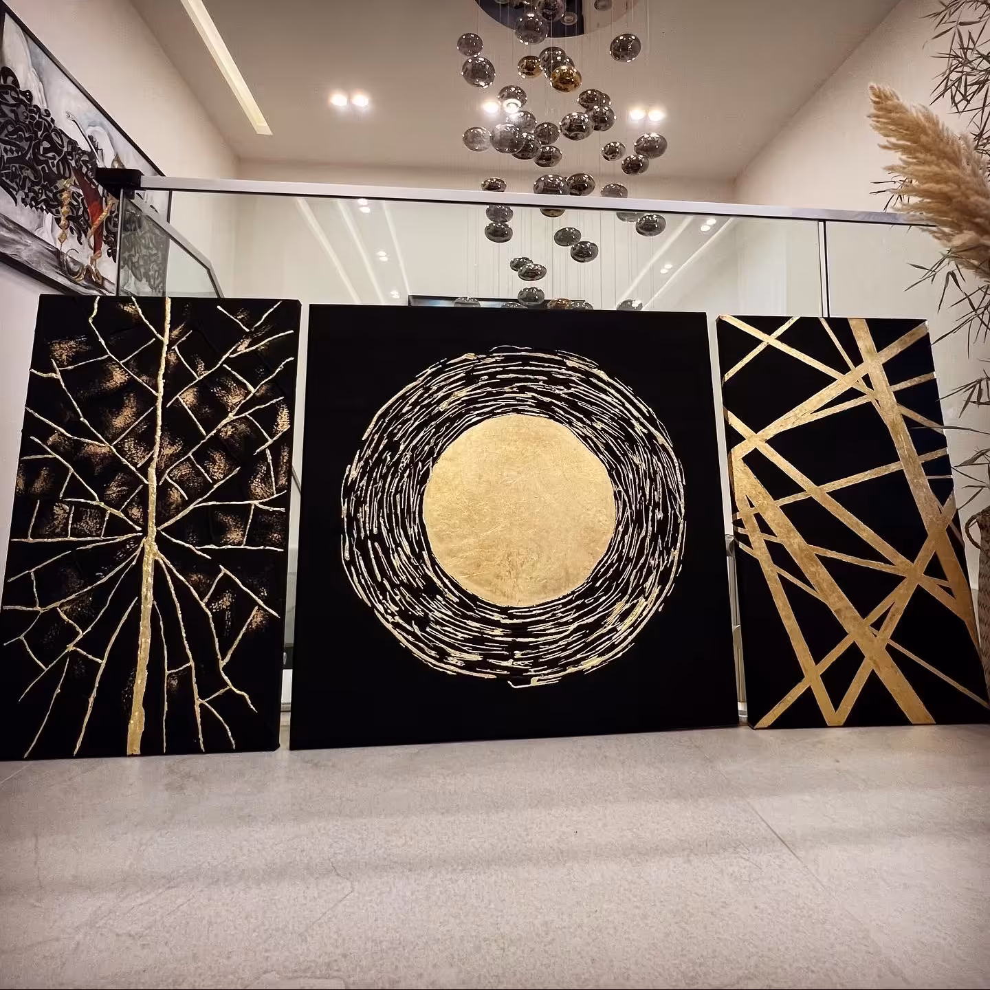 تابلو ورق طلا