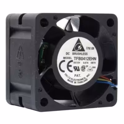 جت فن بلبرینگی 12V-0.87A سایز 4x4x2.8 مارک DELTA مدل TFB0412EHN