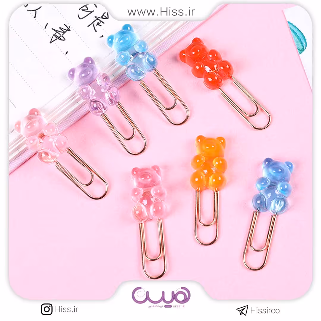 بوک مارک خرسی پاستیلی (جفت)