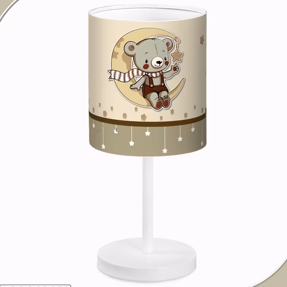 آباژور اتاق کودک طرح خرس و ماه کد 4383