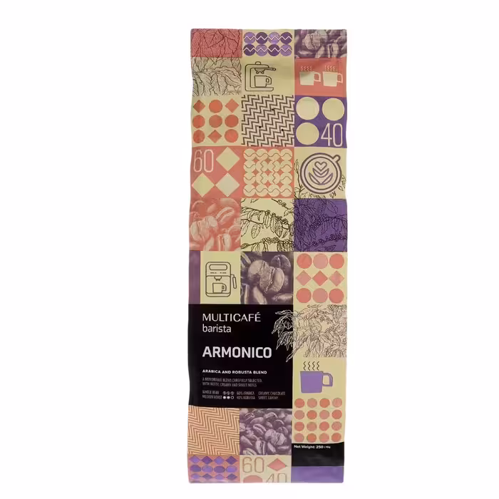دانه ی قهوه ی ترکیبی آرمانیکو 60 درصد عربیکا40درصد روبوستا