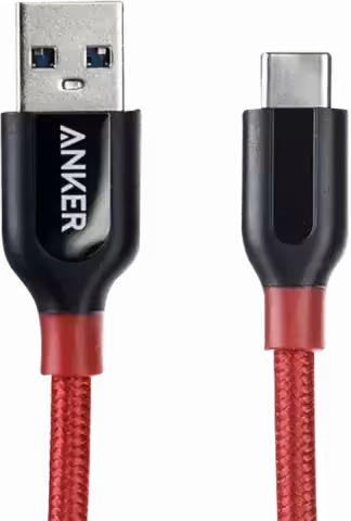 کابل شارژ 0.9 متری USB به ANKER TYPE C مدل POWERLINE PLUS A8168