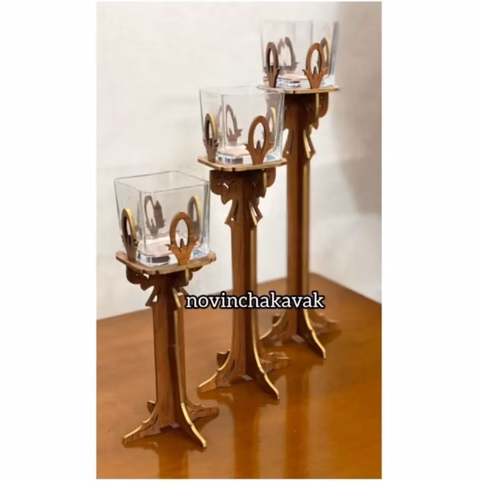 شمعدان سه عددی با رنگ دلخواه شما 