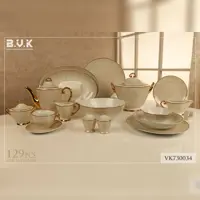 سرویس چینی بن چاینا 24 نفره 129 پارچه برند BVK کد 730034