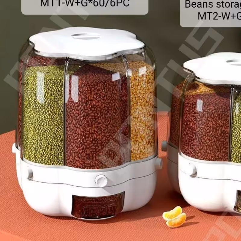 جا حبوباتی چرخشی گل چرخش 360 درجه ،وارداتی در دو رنگ سبز وسفید